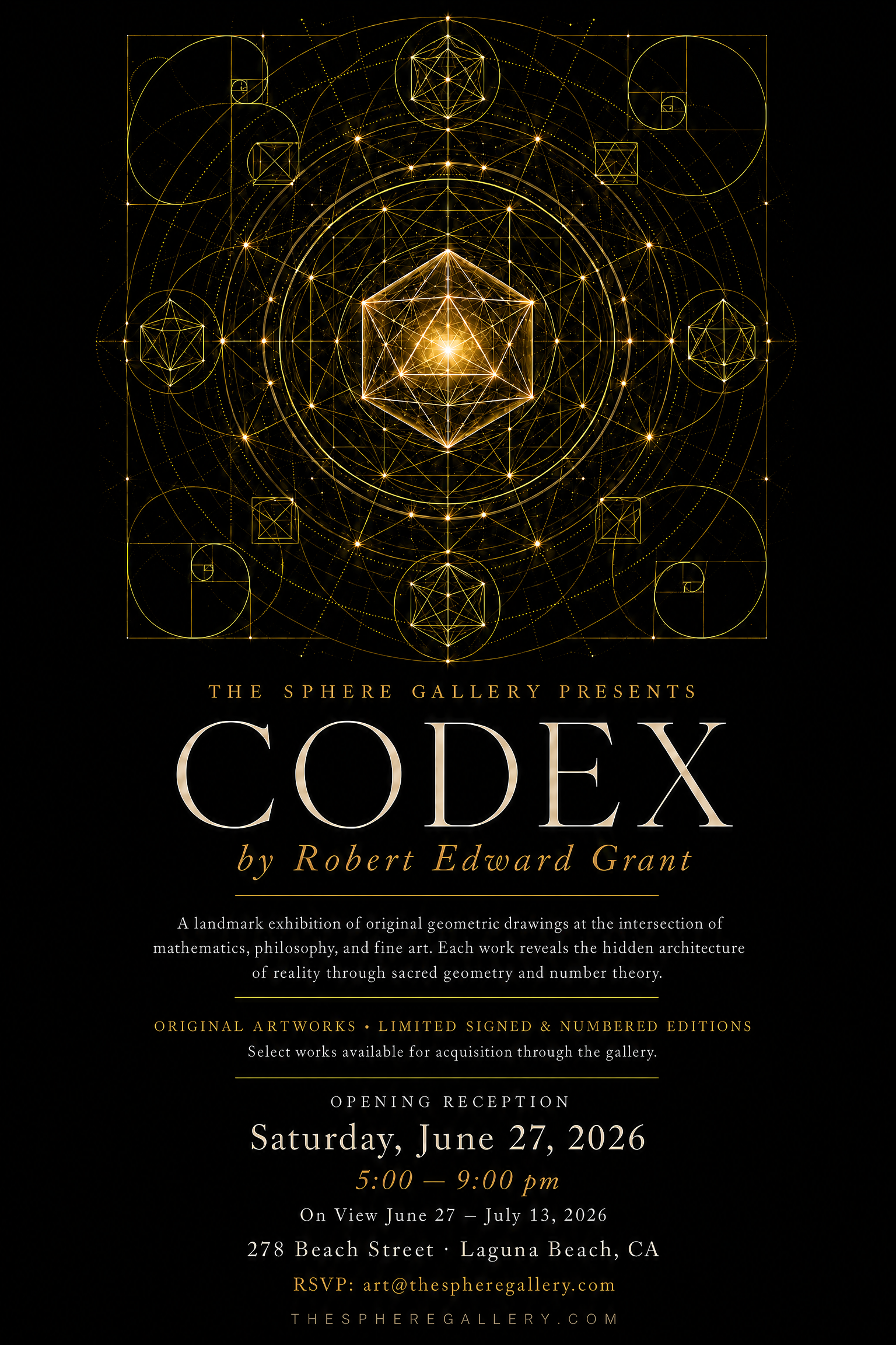Codex — Robert Edward Grant, The Sphere Gallery, Laguna Beach, June–July 2026