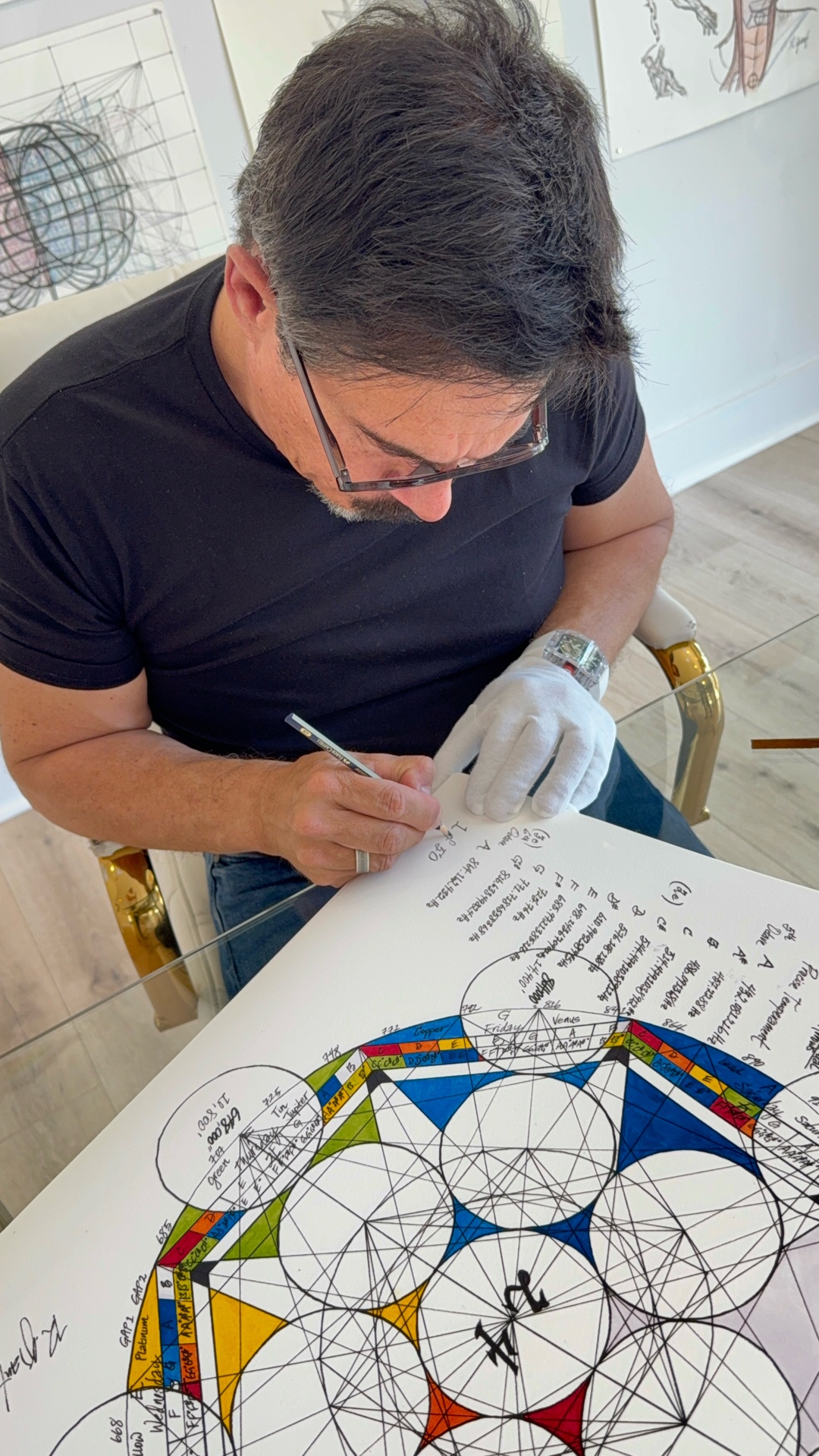 Robert Edward Grant signing a completed CODEX work