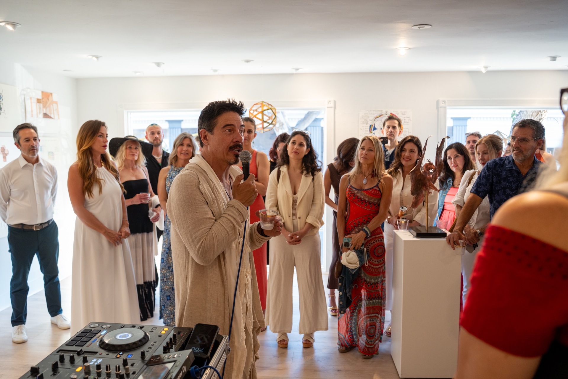 Robert Edward Grant addressing guests at the CODEX opening