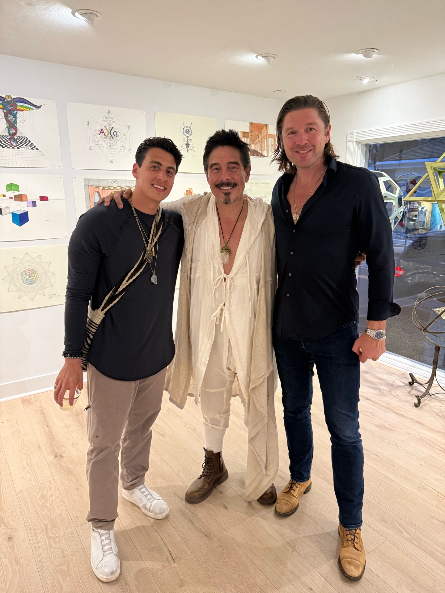 Robert Edward Grant with guests at the CODEX opening