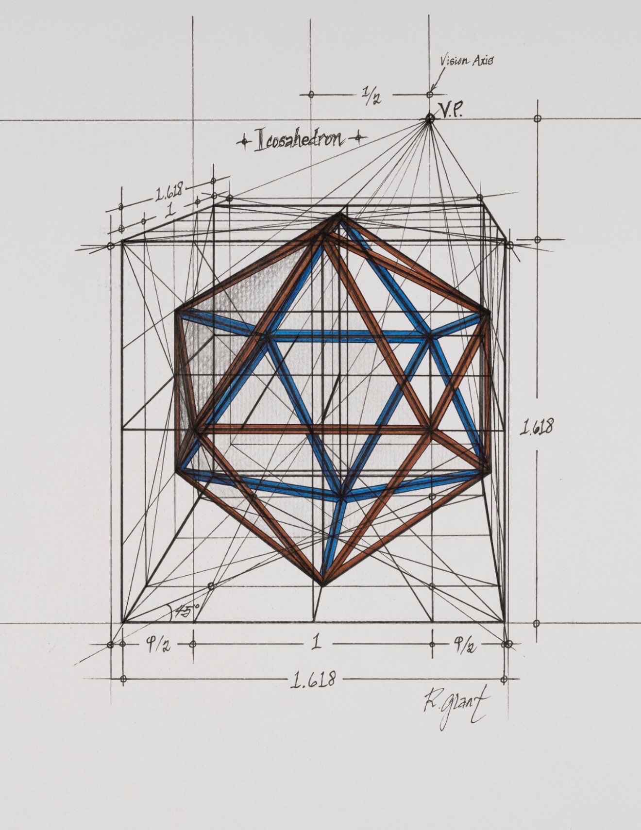 Icosahedron Golden Ratio — Robert Edward Grant