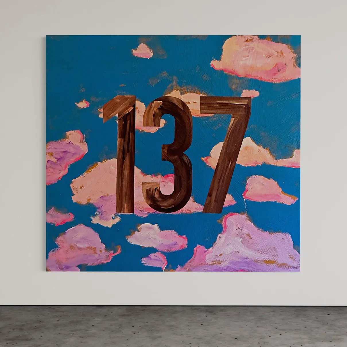 137 — 66 by 71 inch painting by M. Croul