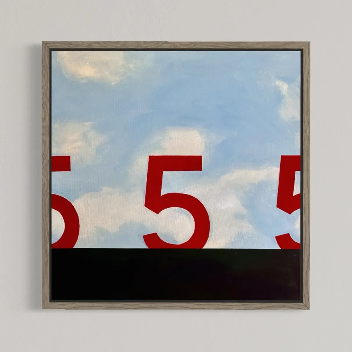 555 — framed oil and acrylic painting by M. Croul