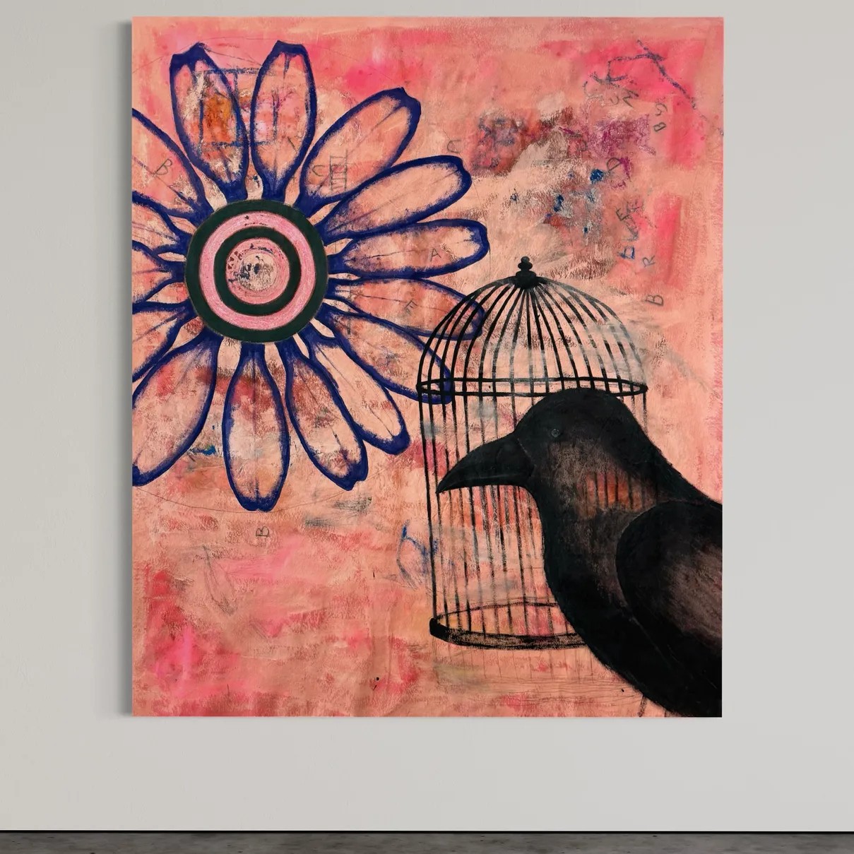 Breadcrumbs — mixed-media painting by M. Croul