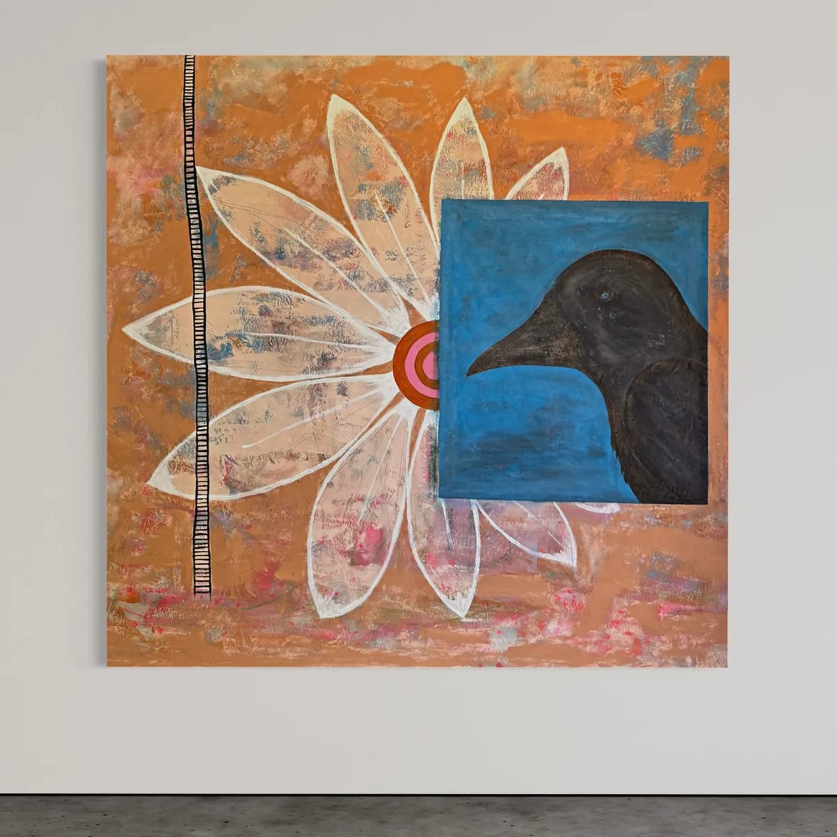 The Go-Between — mixed-media painting by M. Croul