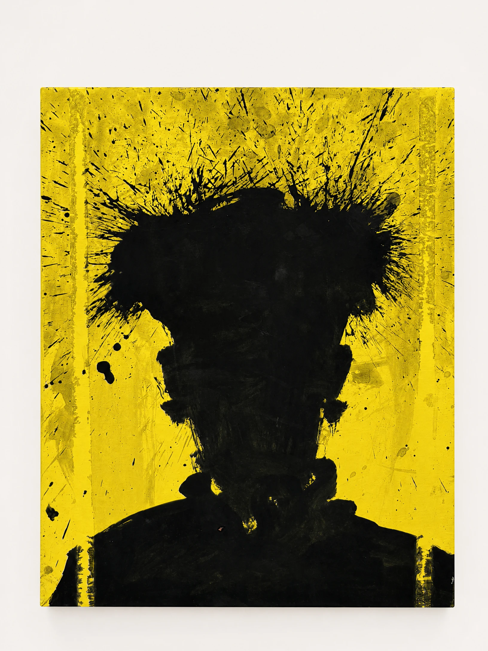 Shadow Head Portrait, yellow ground — Richard Hambleton — The Sphere Gallery
