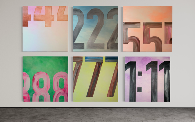 Signals — M. Croul, installation view, six paintings