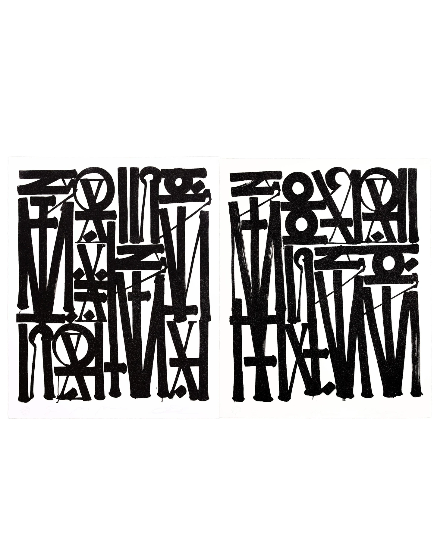 RETNA, Say My Name, So You Can See Me, 2017 — diptych — both panels